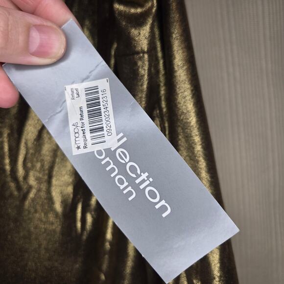 NY Collection Gold Metallic Sleeveless Top, Size 2X – Party Top, NWT [0196] - Picture 5 of 7